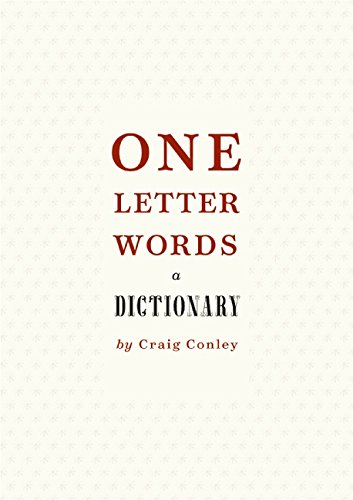 Algopix Similar Product 8 - One-Letter Words, a Dictionary