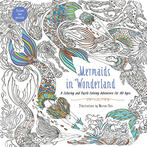 Algopix Similar Product 7 - Mermaids in Wonderland A Coloring and