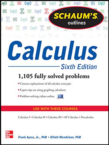 Algopix Similar Product 19 - Schaums Outline of Calculus 6th