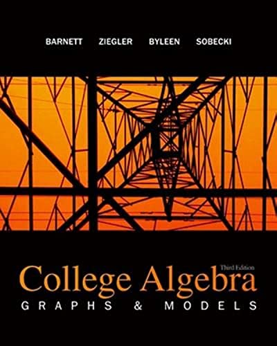 Algopix Similar Product 5 - College Algebra: Graphs and Models