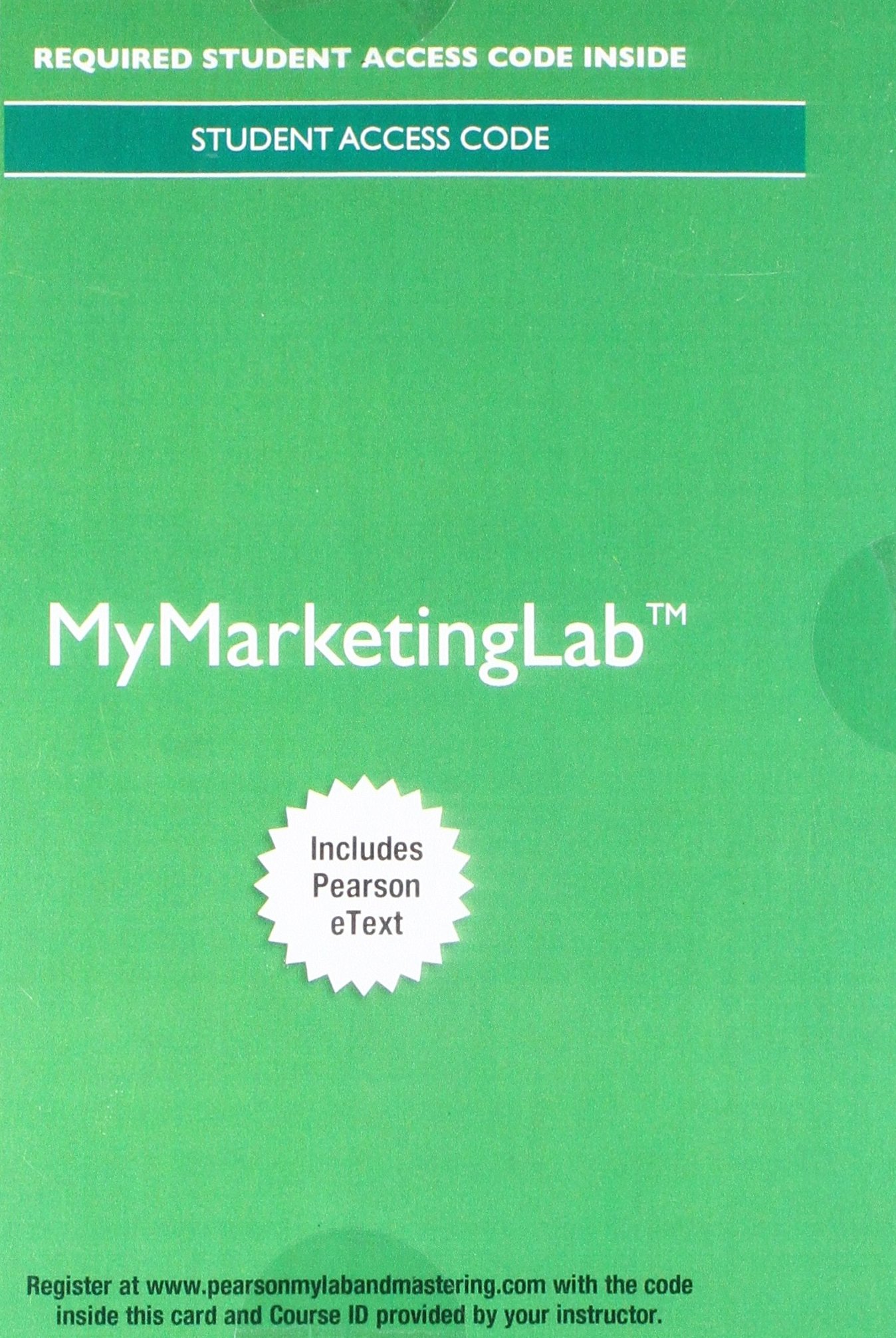 Algopix Similar Product 1 - MyLab Marketing with Pearson eText 