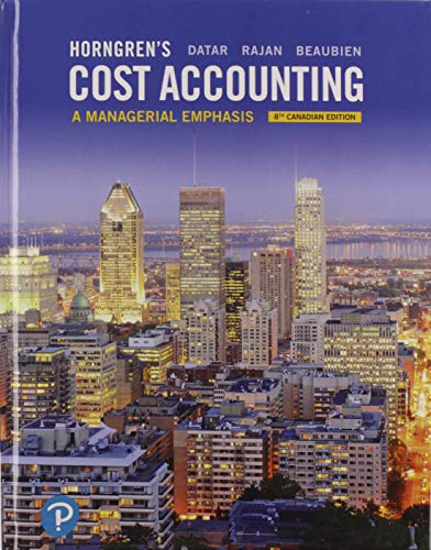 Algopix Similar Product 11 - Horngrens Cost Accounting A