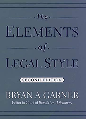 Algopix Similar Product 15 - The Elements of Legal Style