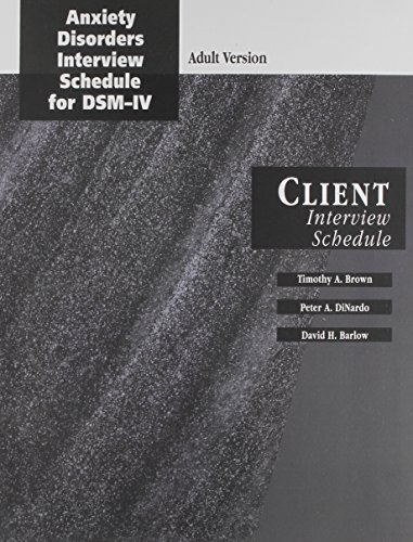 Algopix Similar Product 6 - Anxiety Disorders Interview Schedule