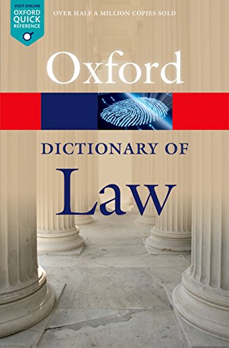 Algopix Similar Product 7 - A Dictionary of Law Oxford Quick