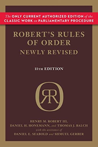 Algopix Similar Product 1 - Robert's Rules of Order Newly Revised