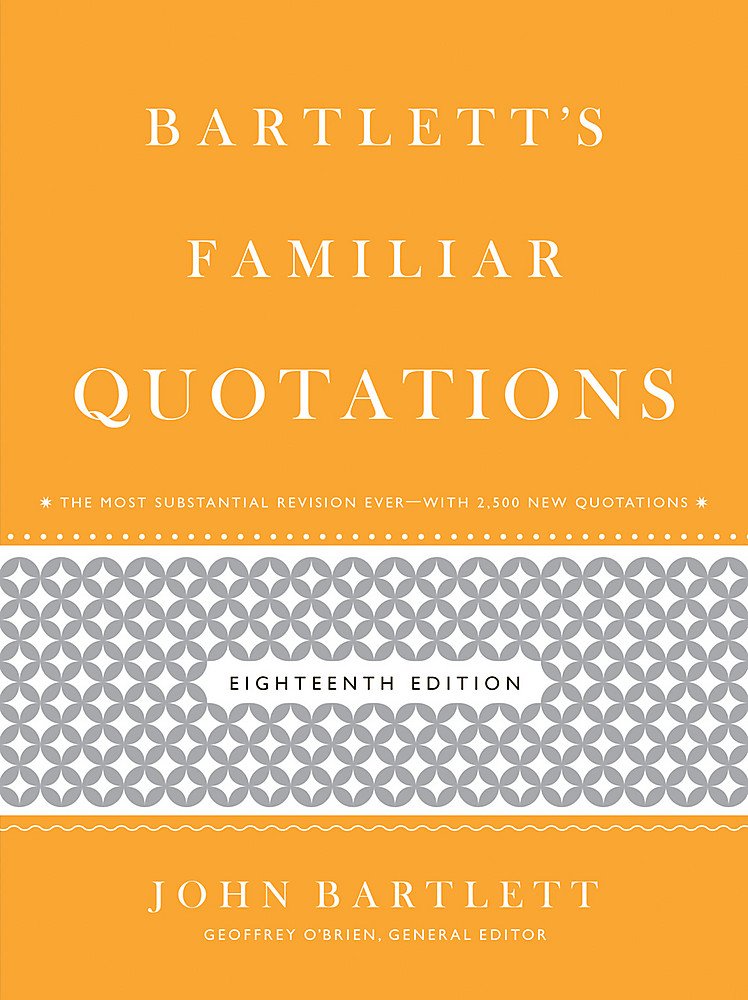 Algopix Similar Product 18 - Bartlett's Familiar Quotations