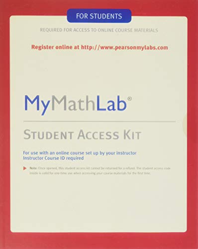 Algopix Similar Product 12 - MyMathLab: Student Access Kit