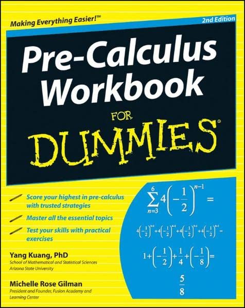 Algopix Similar Product 20 - Pre-Calculus Workbook For Dummies