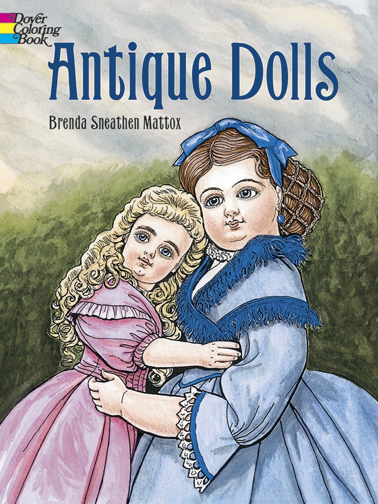 Algopix Similar Product 17 - Antique Dolls Coloring Book Dover