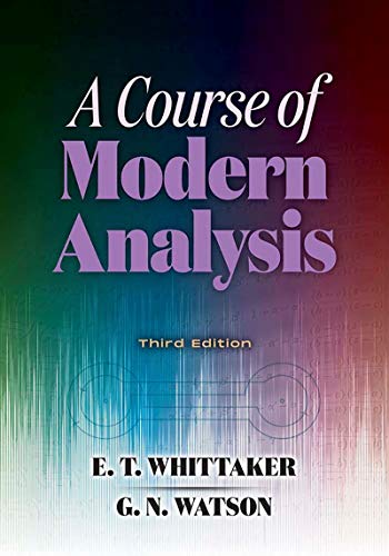 Algopix Similar Product 8 - A Course of Modern Analysis Third