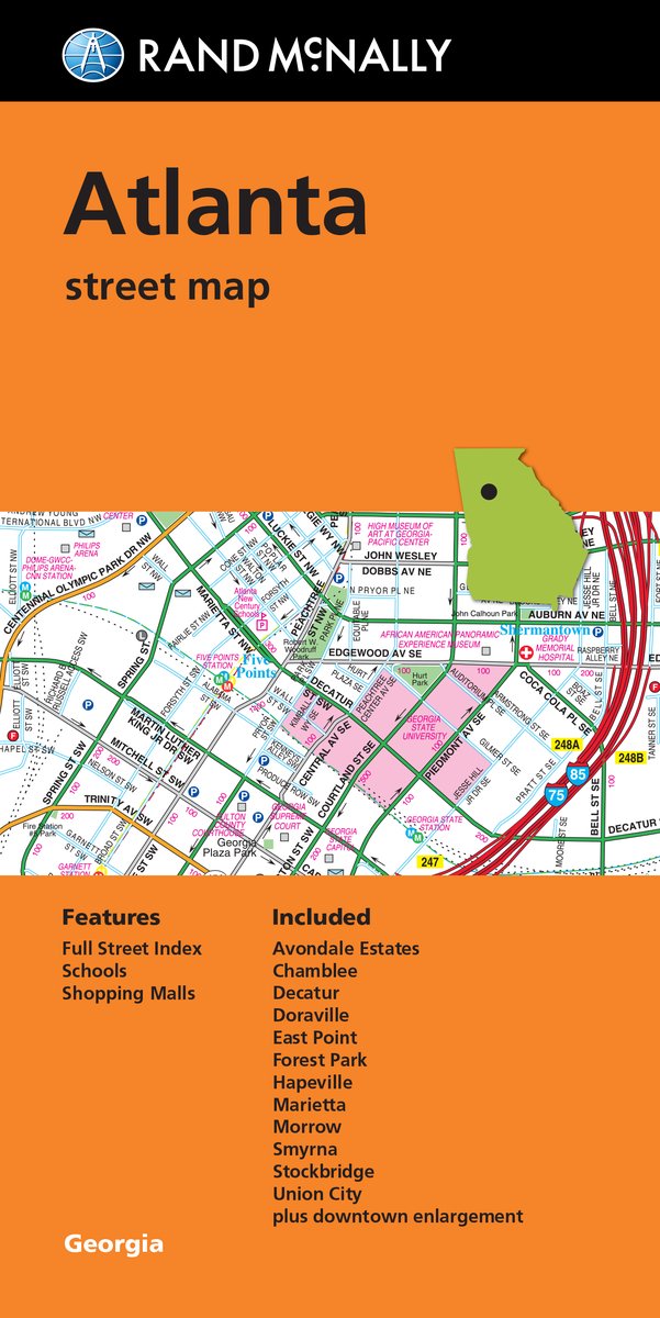 Algopix Similar Product 1 - Rand McNally Folded Map Atlanta Street