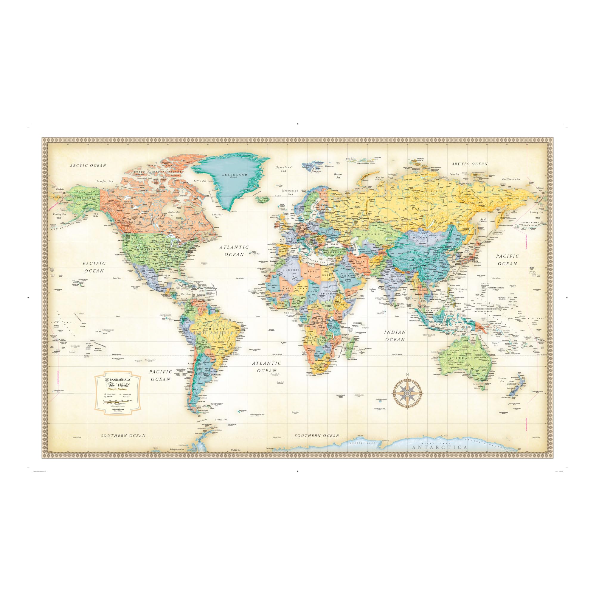 Algopix Similar Product 2 - Classic Edition World Wall Map Paper