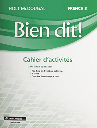 Algopix Similar Product 5 - Bien Dit Cahier dActivits Student