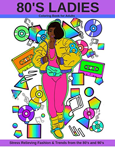 Algopix Similar Product 10 - 80s Ladies Coloring Book for Adults