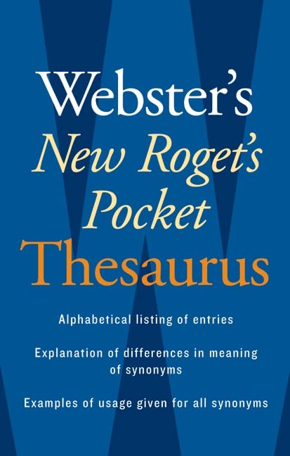 Algopix Similar Product 18 - Webster's New Roget's Pocket Thesaurus