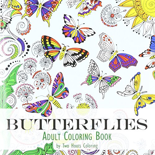 Algopix Similar Product 7 - Adult Coloring Book: Butterflies