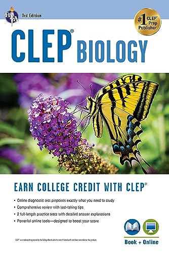 Algopix Similar Product 4 - CLEP Biology Book Online CLEP Test