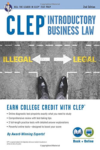 Algopix Similar Product 14 - CLEP Introductory Business Law Book 