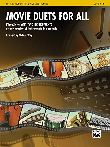 Algopix Similar Product 16 - Movie Duets for All Trombone Baritone
