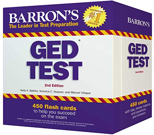Algopix Similar Product 18 - Barrons GED Test Flash Cards 2nd