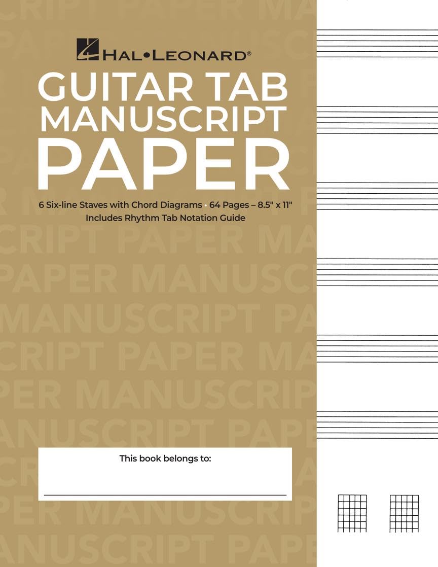 Algopix Similar Product 19 - Guitar Tablature Manuscript Paper