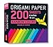 Algopix Similar Product 12 - Origami Paper 200 sheets Rainbow Colors