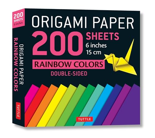 Algopix Similar Product 15 - Origami Paper 200 sheets Rainbow Colors