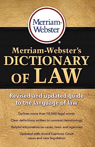 Algopix Similar Product 7 - MerriamWebsters Dictionary of Law
