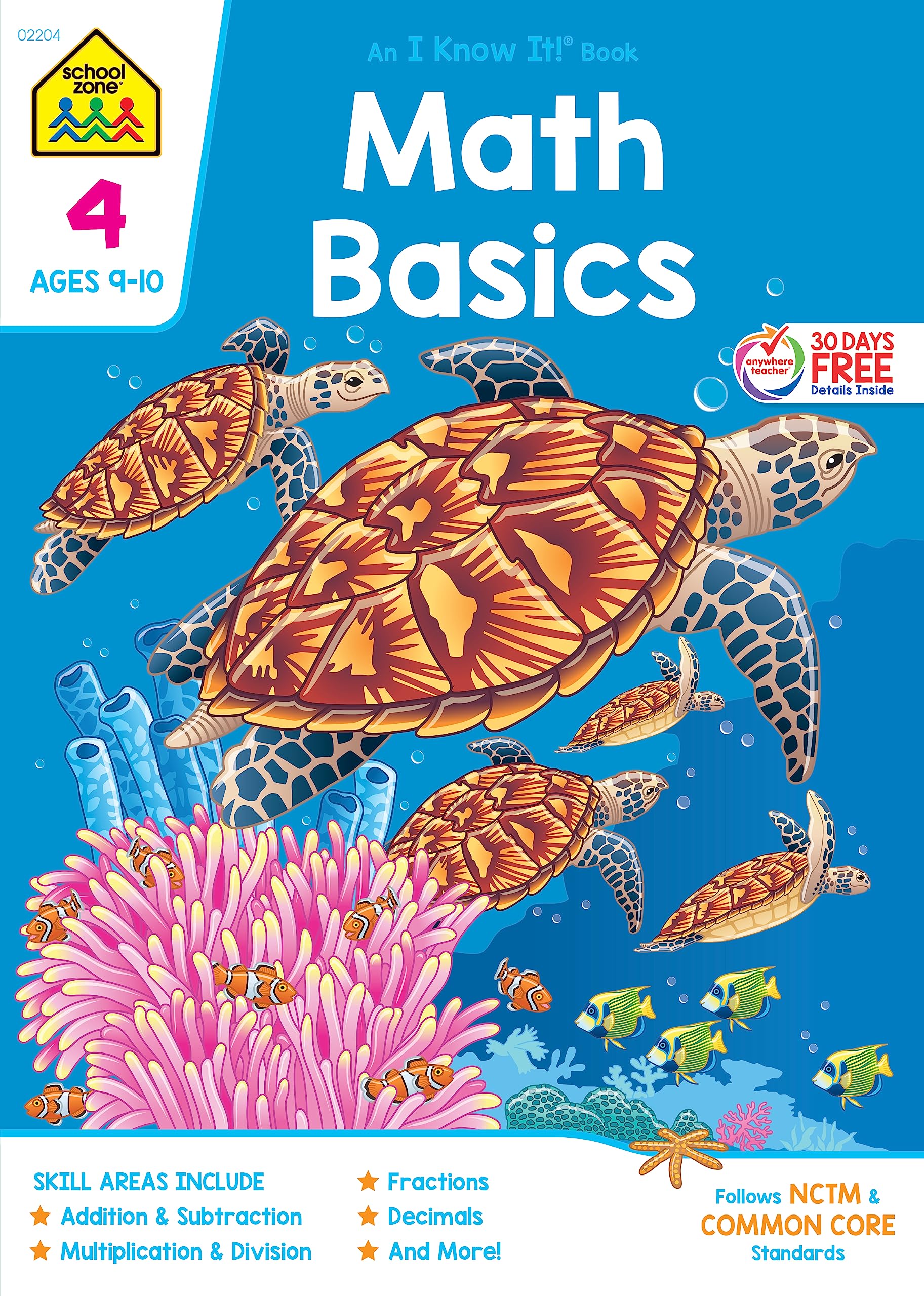 Algopix Similar Product 6 - School Zone  Math Basics 4 Workbook 