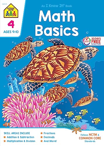 Algopix Similar Product 15 - School Zone  Math Basics 4 Workbook 
