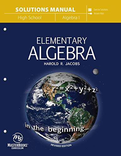 Algopix Similar Product 8 - Elementary Algebra (Solutions Manual)