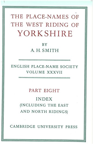 Algopix Similar Product 8 - PlaceNames of the West Riding of