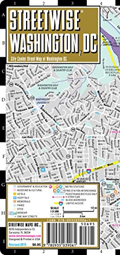 Algopix Similar Product 1 - Streetwise Washington DC Map 