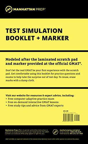 Algopix Similar Product 15 - Manhattan GMAT Test Simulation Booklet