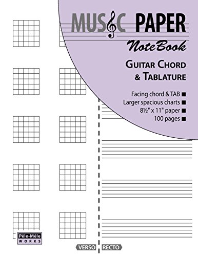 Algopix Similar Product 20 - MUSIC PAPER NoteBook  Guitar Chord 