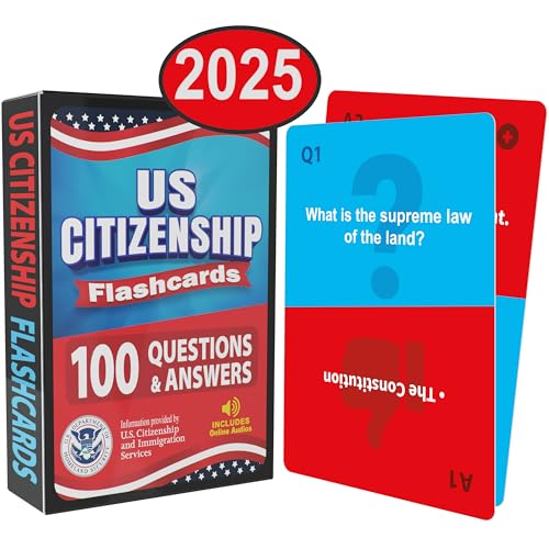 Algopix Similar Product 16 - US Citizenship Flash Cards 2025