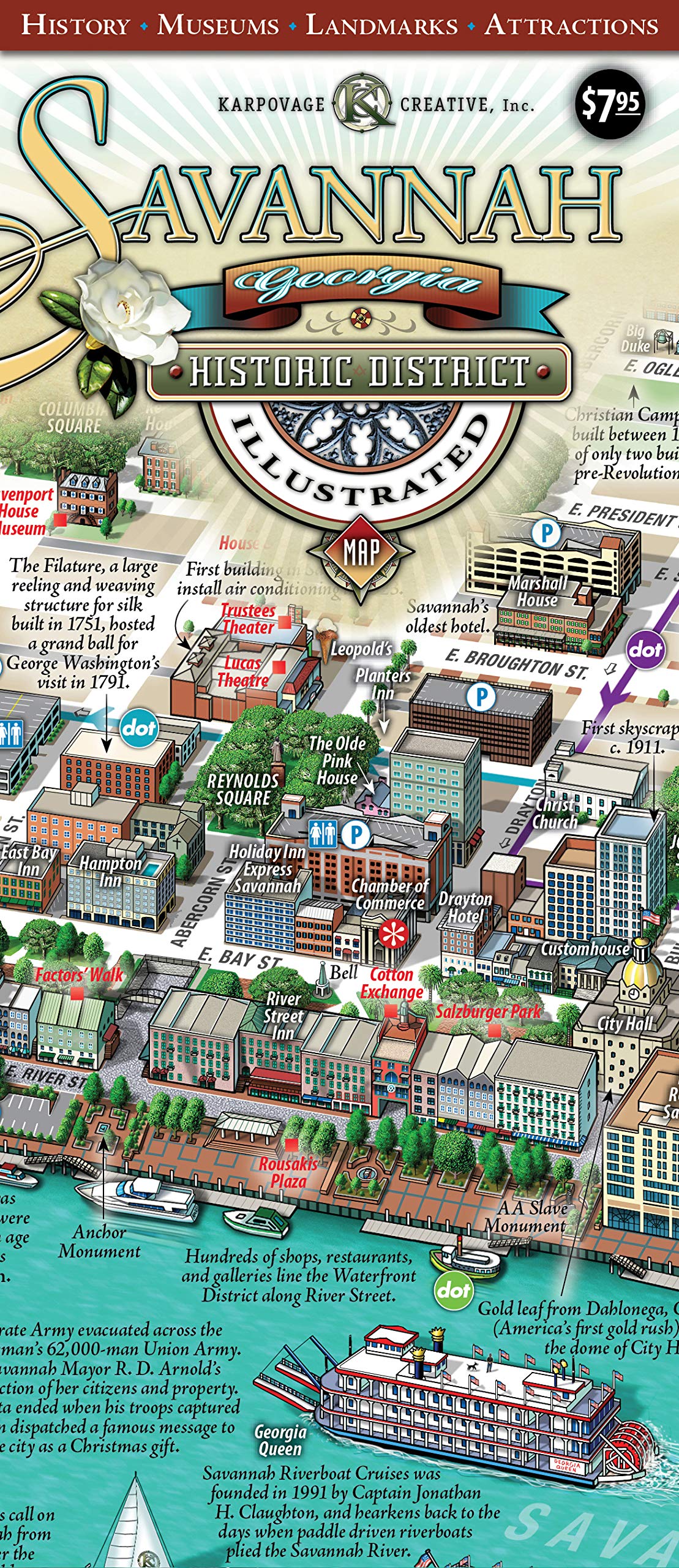Algopix Similar Product 2 - Savannah Historic District Illustrated