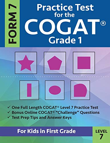Algopix Similar Product 4 - Practice Test for the CogAT Grade 1