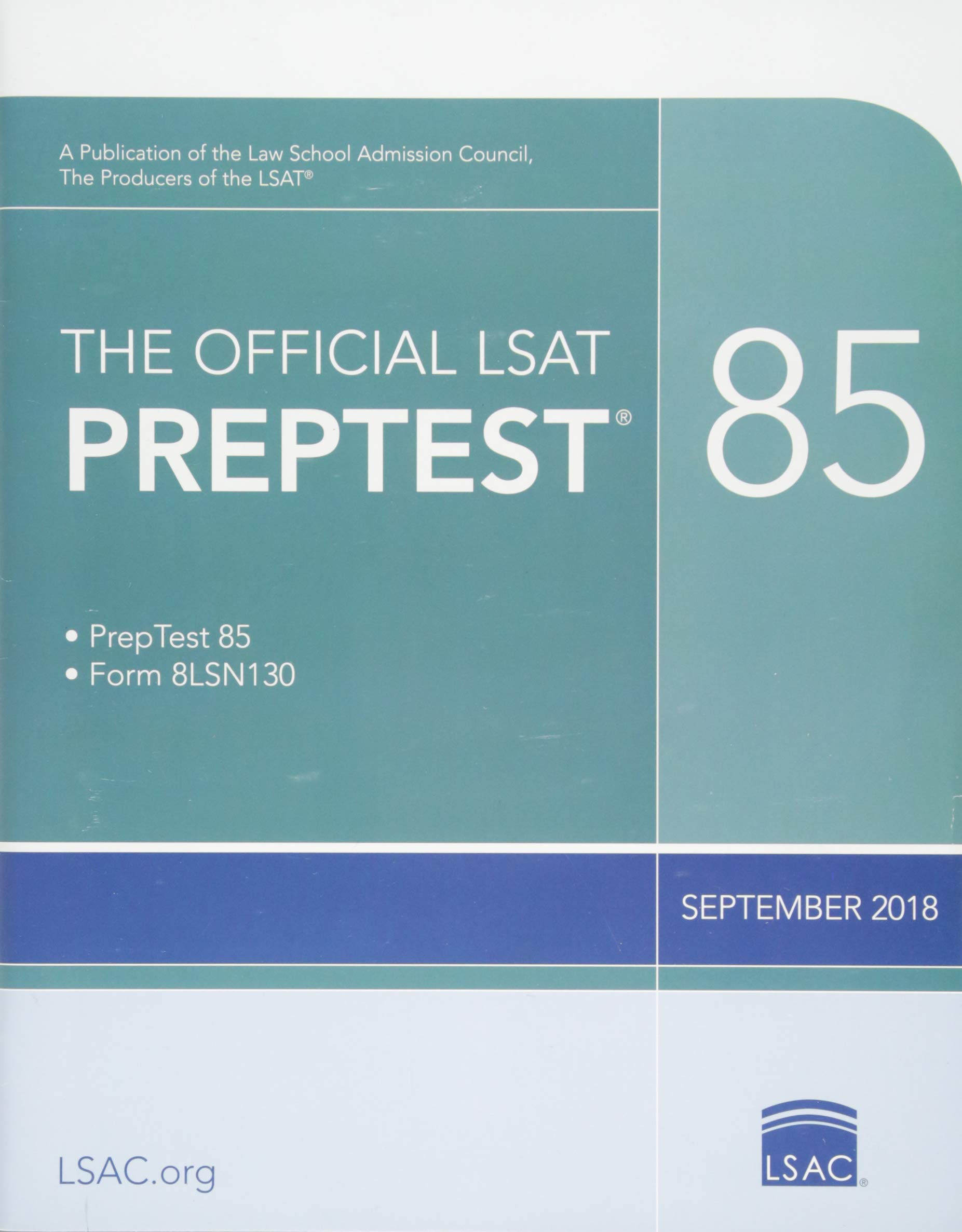 Algopix Similar Product 12 - The Official LSAT PrepTest 85 Sept