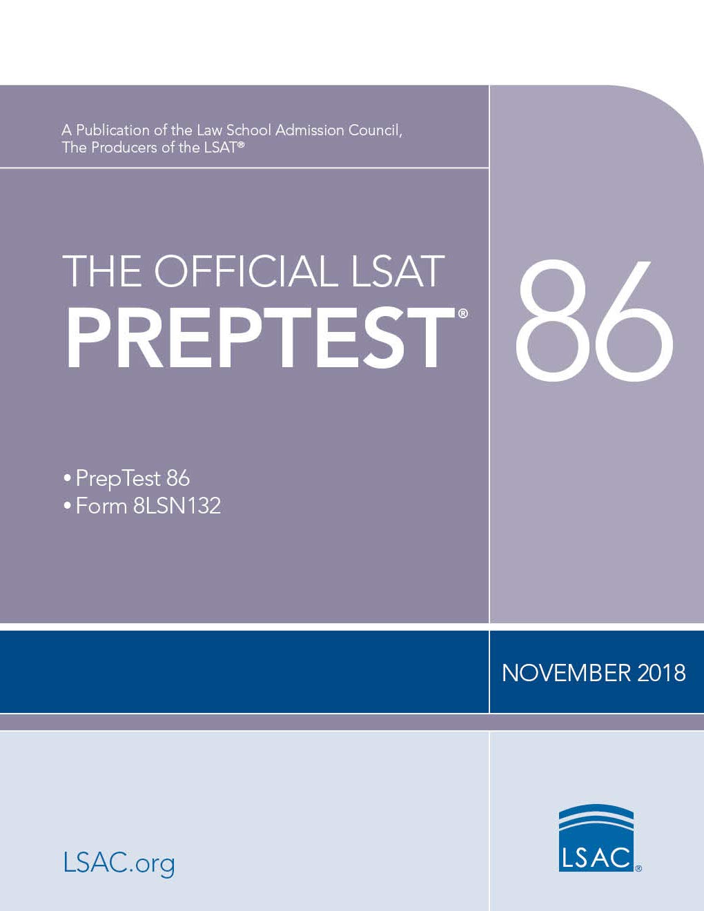 Algopix Similar Product 4 - The Official LSAT PrepTest 86 Nov