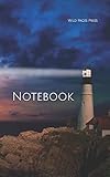 Algopix Similar Product 1 - Notebook Lighthouse lightening storm