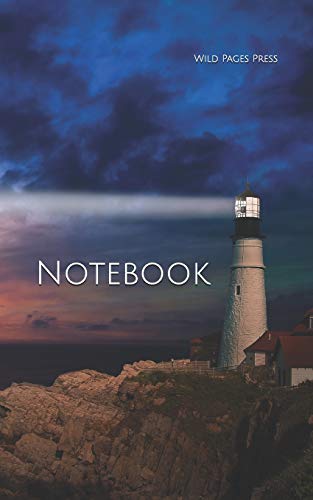 Algopix Similar Product 5 - Notebook Lighthouse lightening storm