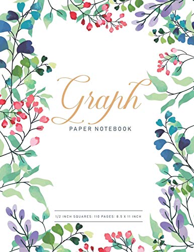 Algopix Similar Product 10 - Graph Paper Notebook Flower Cover 