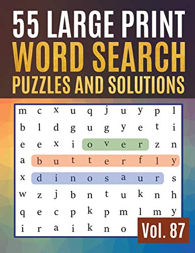 Algopix Similar Product 18 - 55 Large Print Word Search Puzzles and