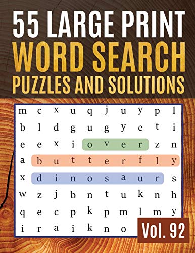 Algopix Similar Product 12 - 55 Large Print Word Search Puzzles and