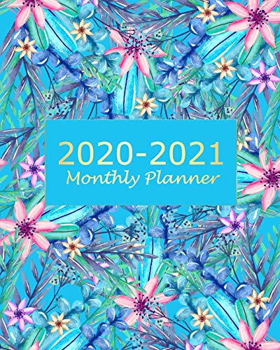 Algopix Similar Product 18 - 20202021 Monthly Planner Blue Floral