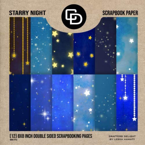 Algopix Similar Product 5 - Starry Night Scrapbook Paper 12 8x8