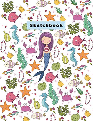 Algopix Similar Product 14 - Sketchbook Cute Mermaid and Sea