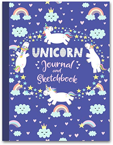 Algopix Similar Product 19 - Unicorn Journal and Sketchbook Journal
